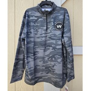 Zubaz Washington Football Camo Quarter Zip Pullover Men XL‎ NFL Team Apparel NWT